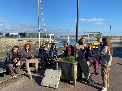 France Sangha with ice-cream