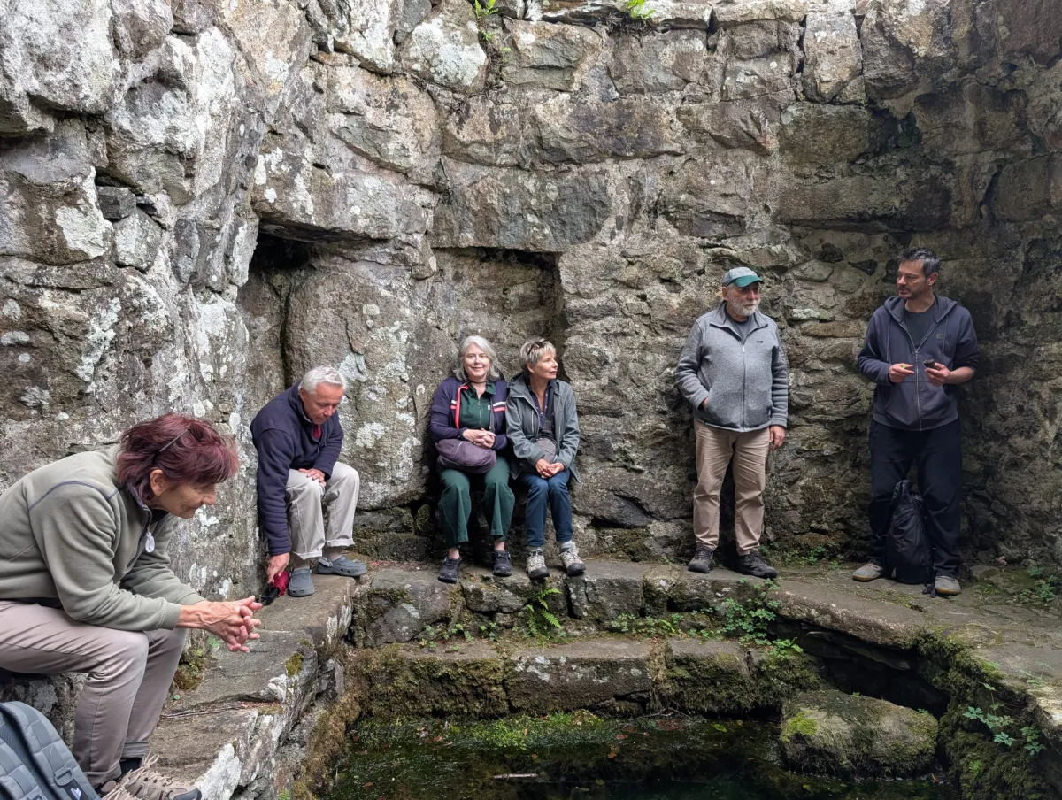 At Llangybi Well